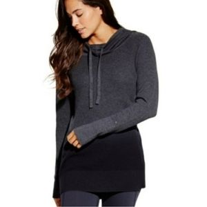 NWOT Calia Hooded, Ombre, Cowl Neck, Waffle-Knit Thermal